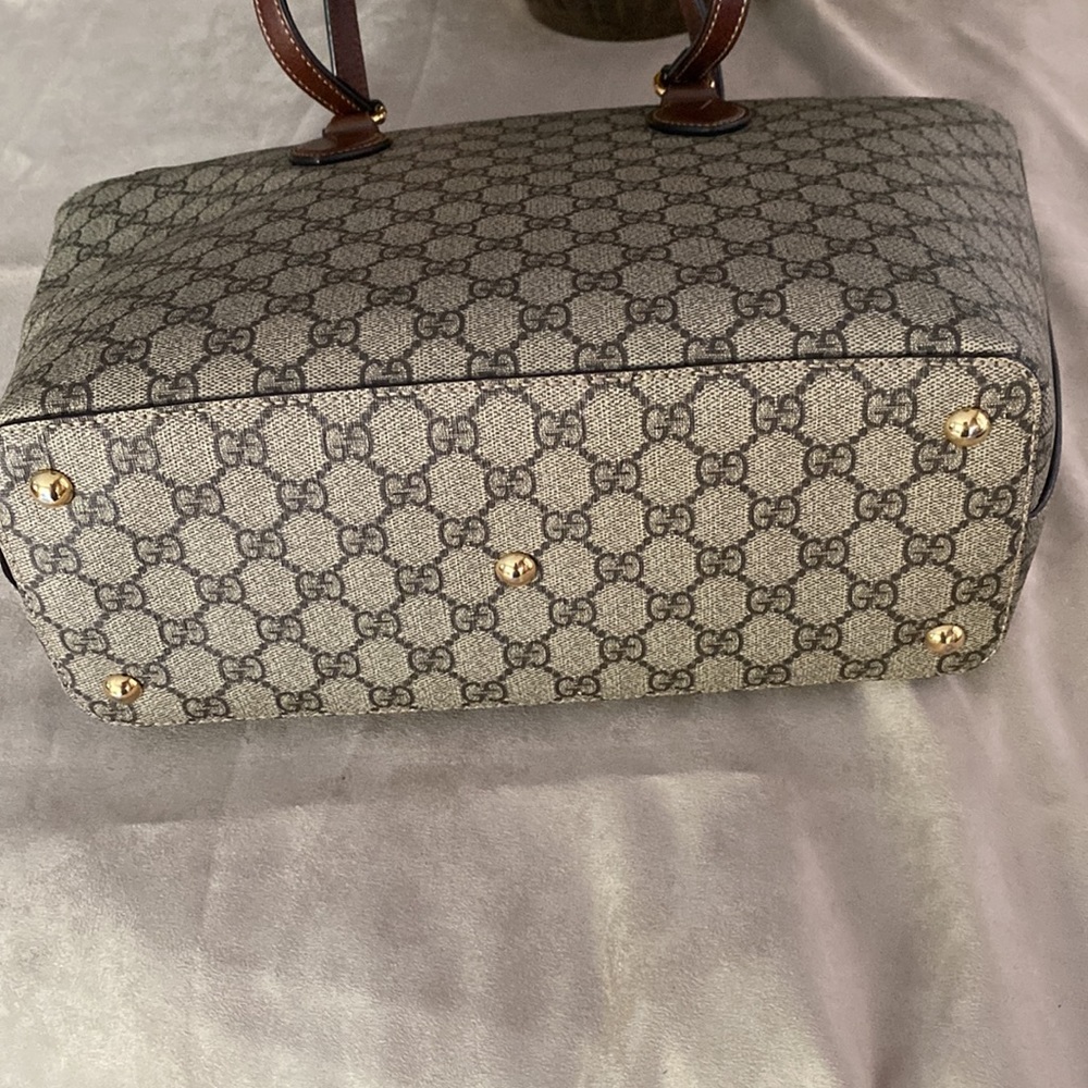 Auth GUCCI Monogram tote made in Italy - Picture 5 of 16